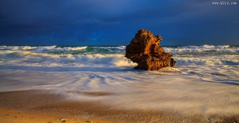 海上晚霞风景图片