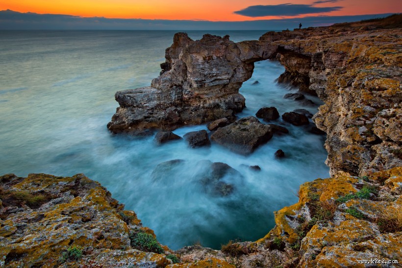 海岸黄昏景色图片