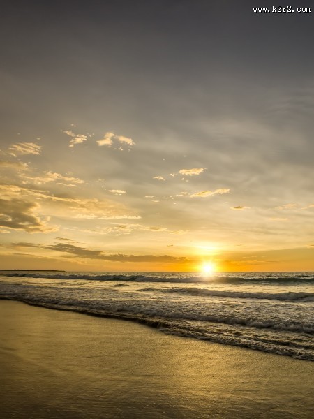 黄昏海滩风景图片