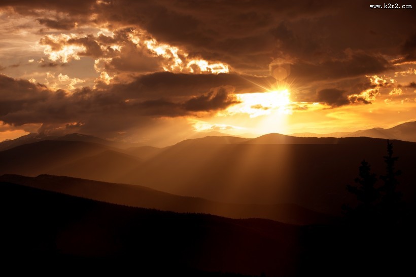 唯美黄昏景色图片