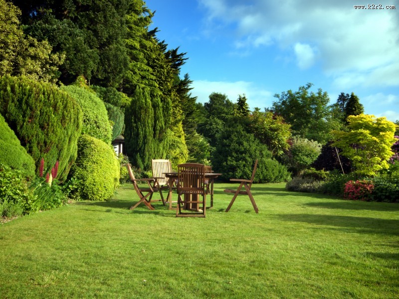 园林中桌椅景色图片大全