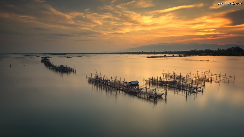 唯美船舶码头景象图片