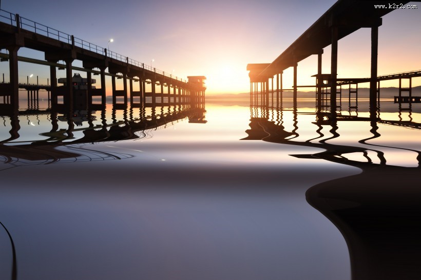 唯美船舶码头景象图片