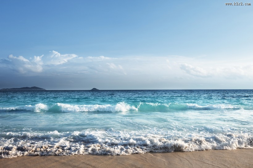 唯美海浪景色图片