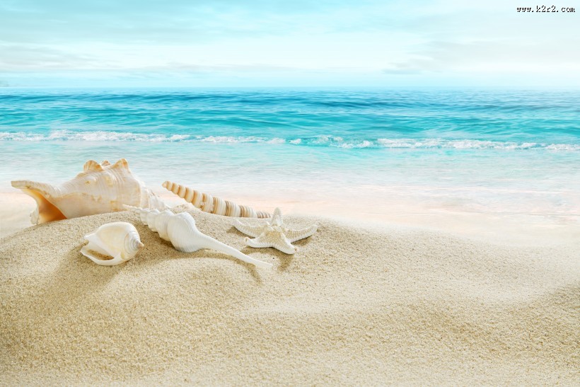 海滩景色创意图片