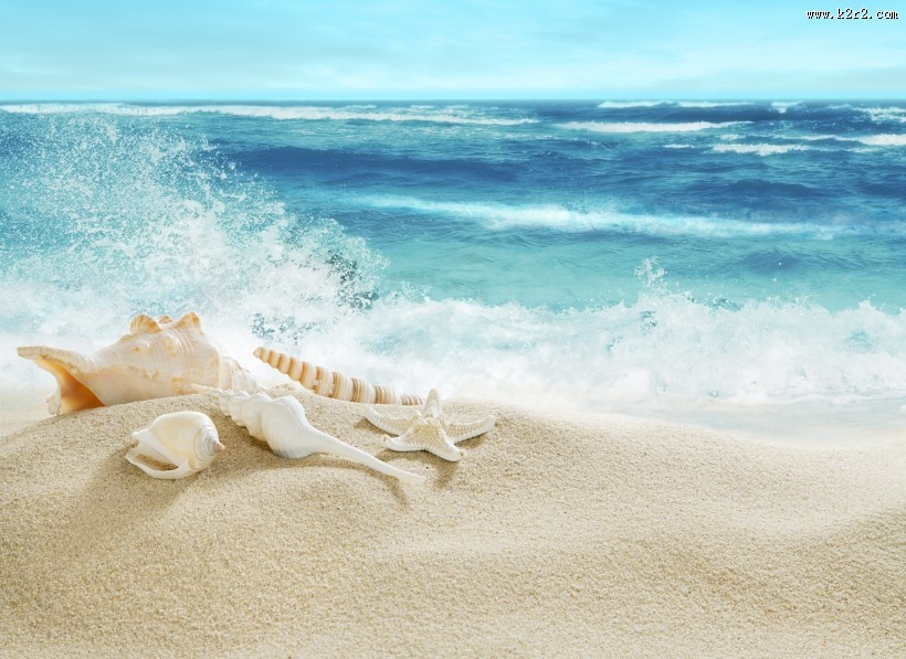 海滩景色创意图片