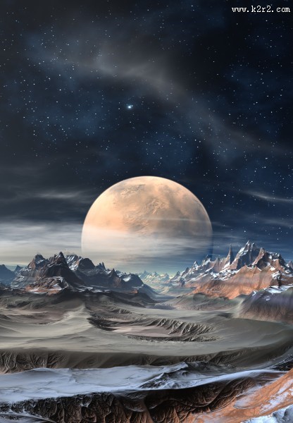 月球山脉景色图片