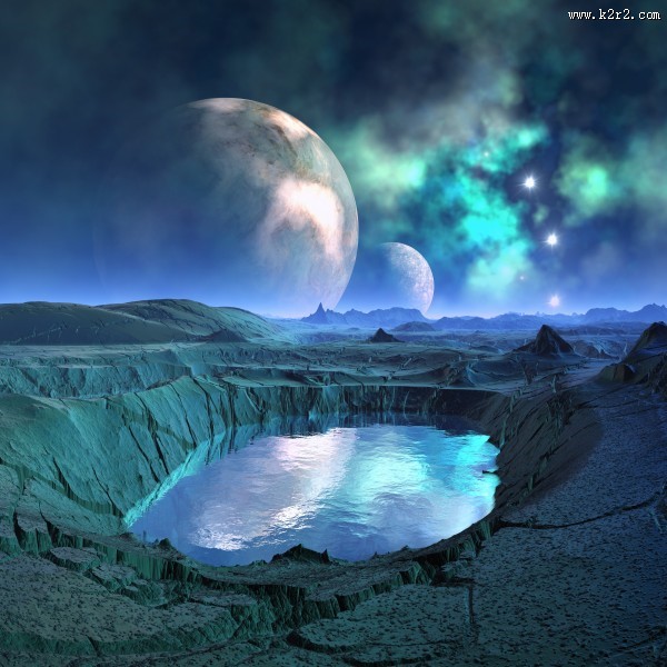 月球山脉景色图片