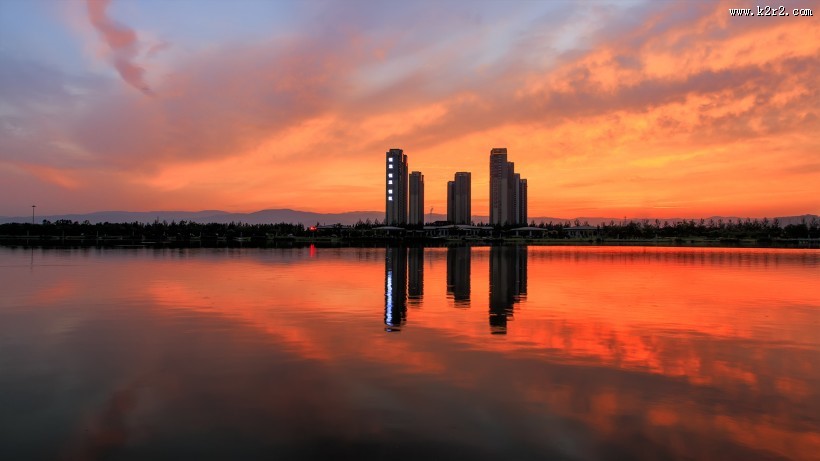 醉美夕阳红图片