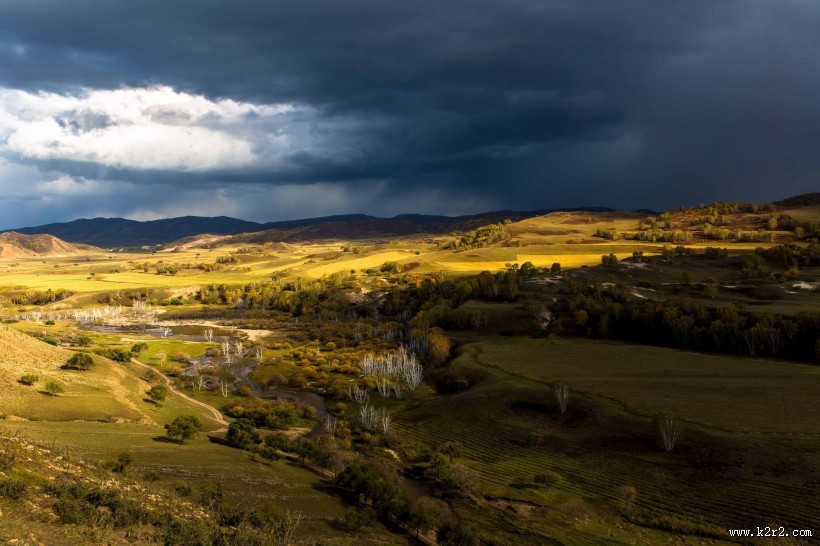 金秋坝上草原风光图片