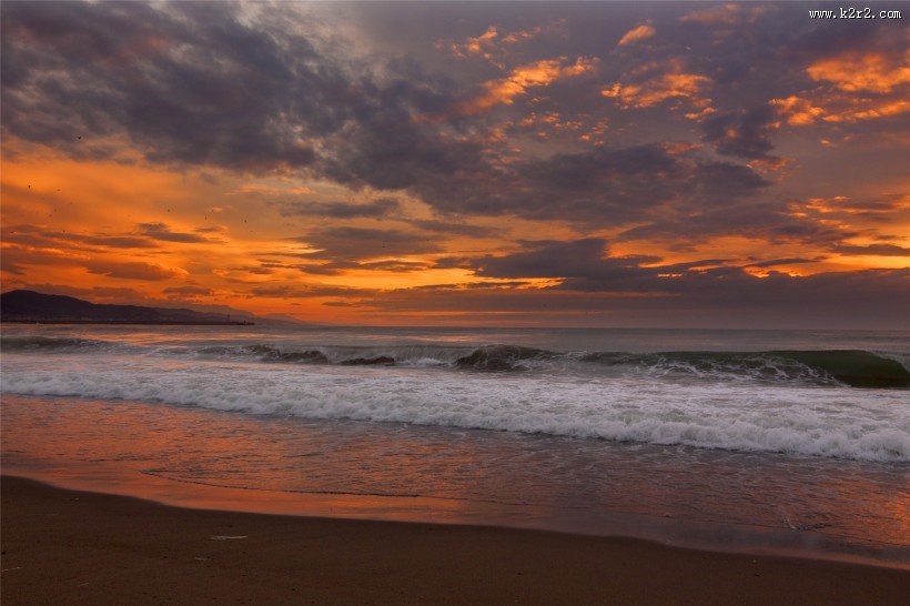 美如画的朝阳与夕阳图片