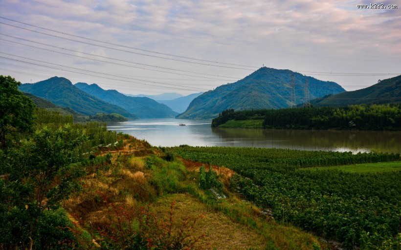 黄昏的田园图片