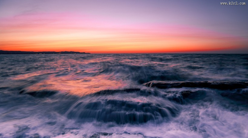海上日落风景图片