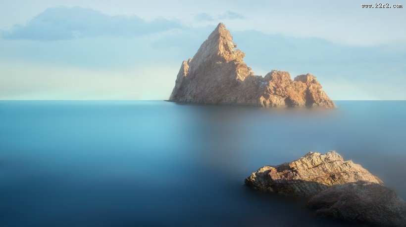 海边礁石风景图片