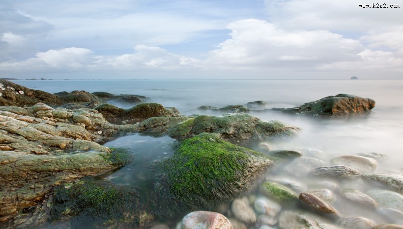 冬天的大海风景图片