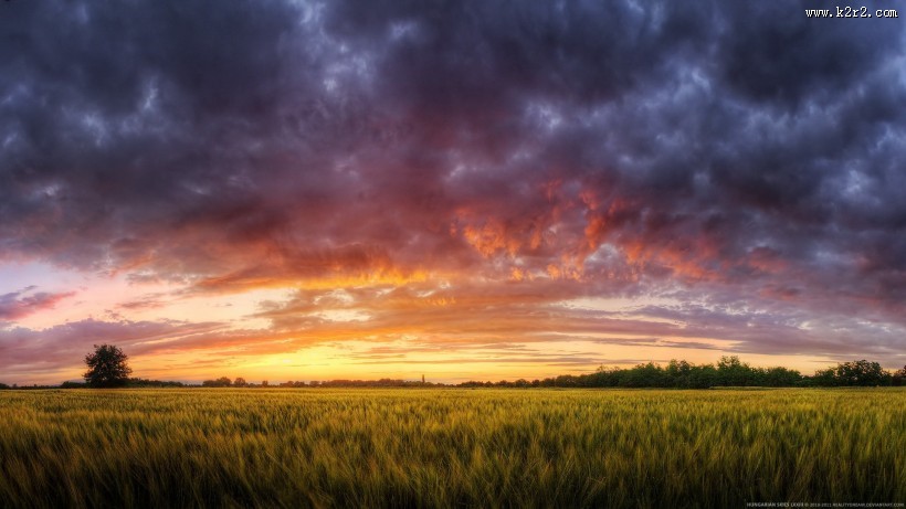 阳光折射绚丽风景图片