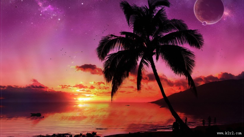 阳光折射绚丽风景图片