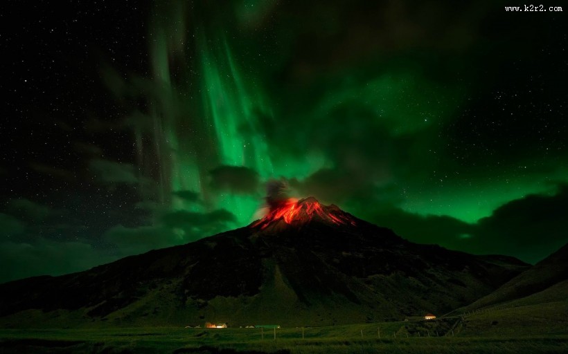 壮丽火山风景图片