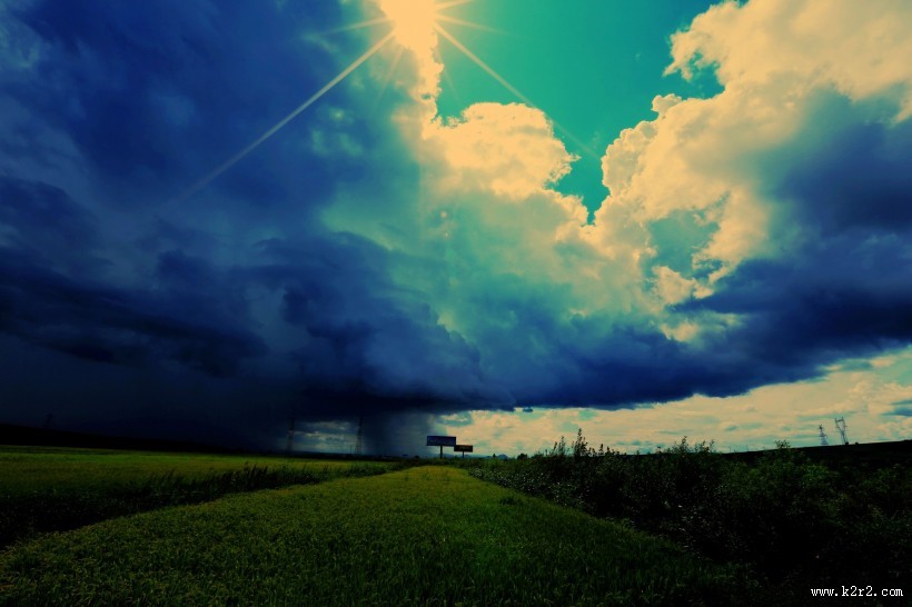 风雨前的天空乌云图片