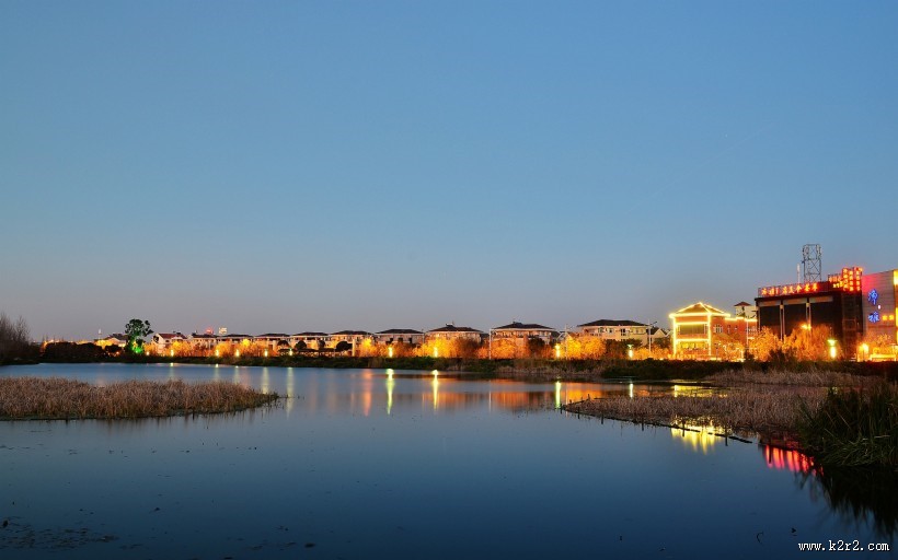 暮色中的滇池图片大全