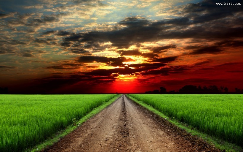 灿烂朝霞风景图片