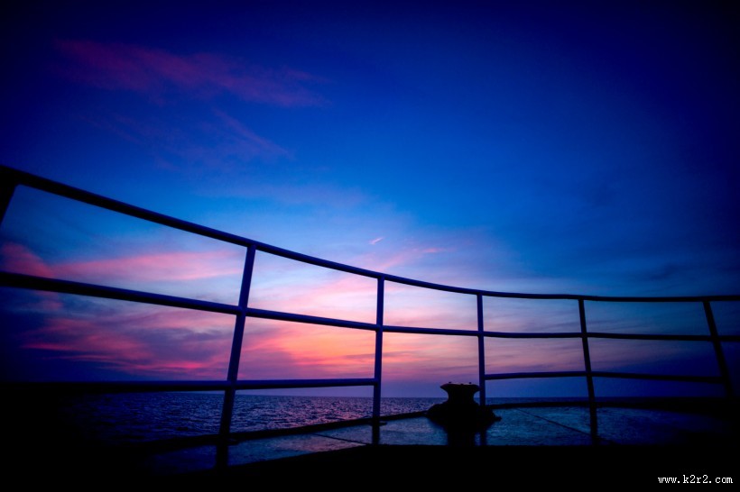 海边晚霞风景图片