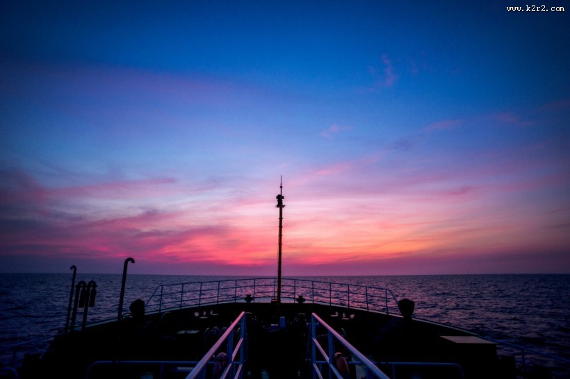 海边晚霞风景图片