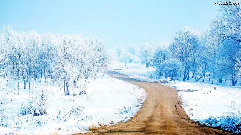 初雪唯美风景图片