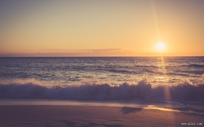 海滩日落美景图片大全