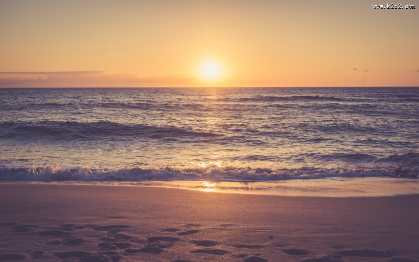 海滩日落美景图片大全
