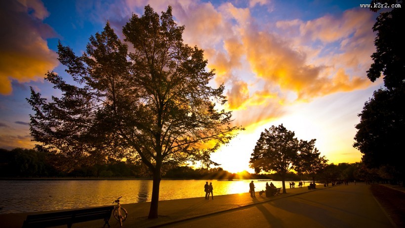 海边斜阳风景图片大全