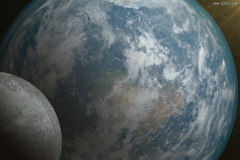 蓝色的地球图片