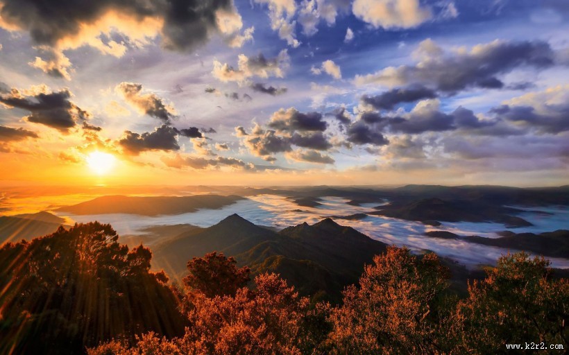 壮丽的日出风景图片