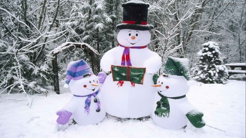 冬季可爱雪人图片大全