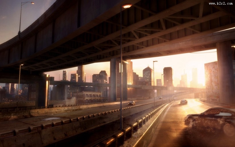 唯美路边风景图片