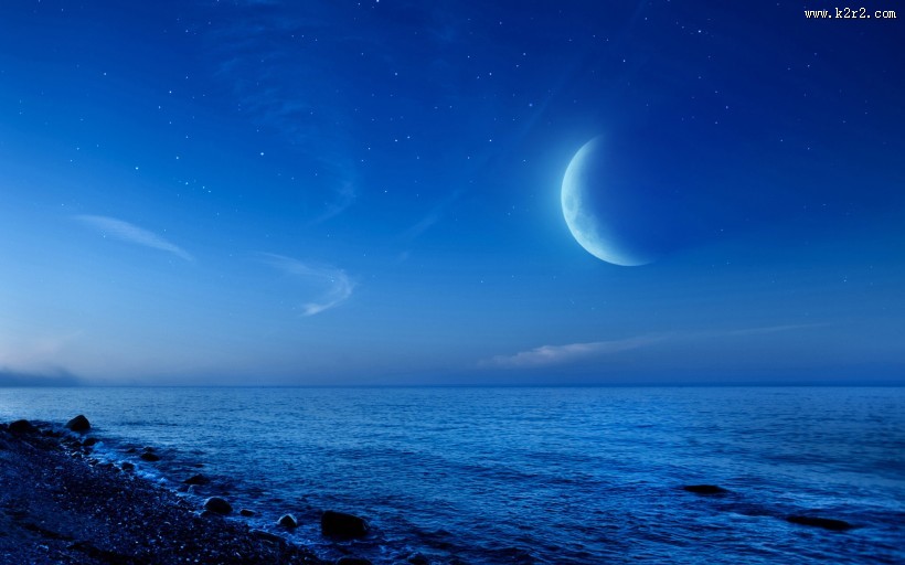 蓝色基调星空图片