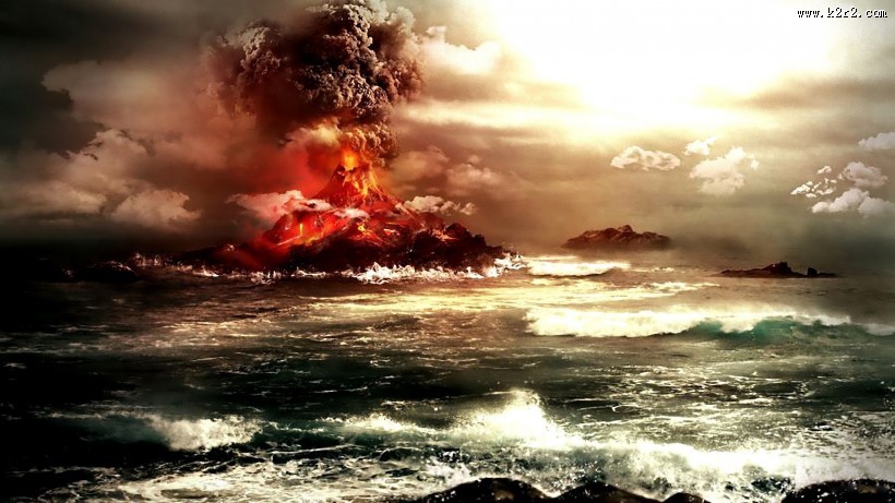 火山喷发图片大全