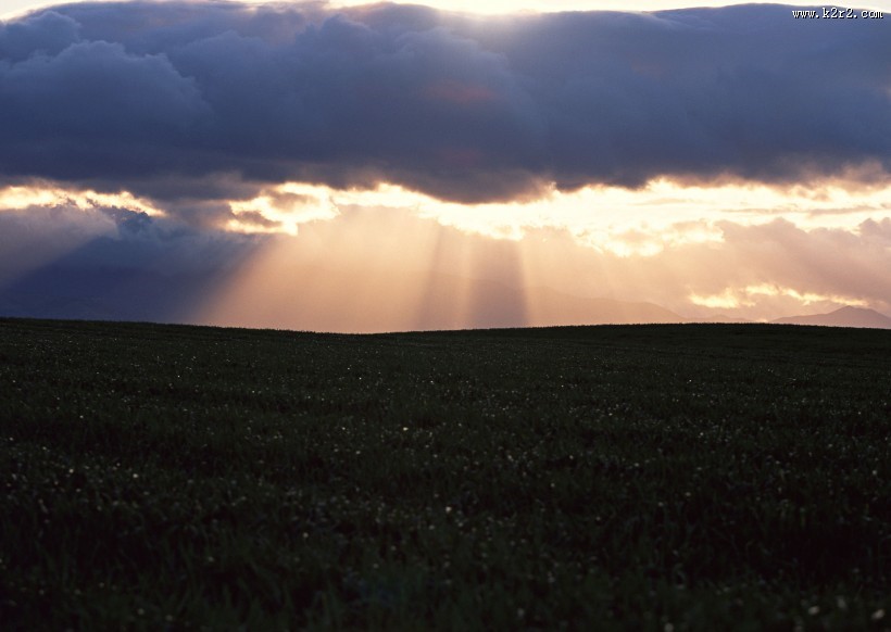 绚丽夕阳景色图片