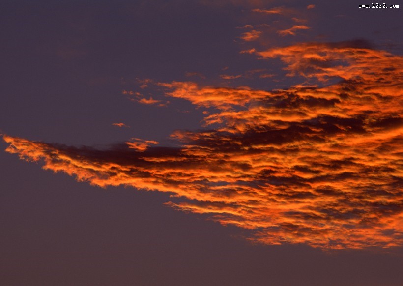 夕阳下的云彩图片大全