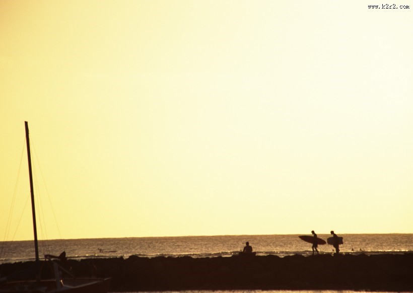 人与夕阳图片大全