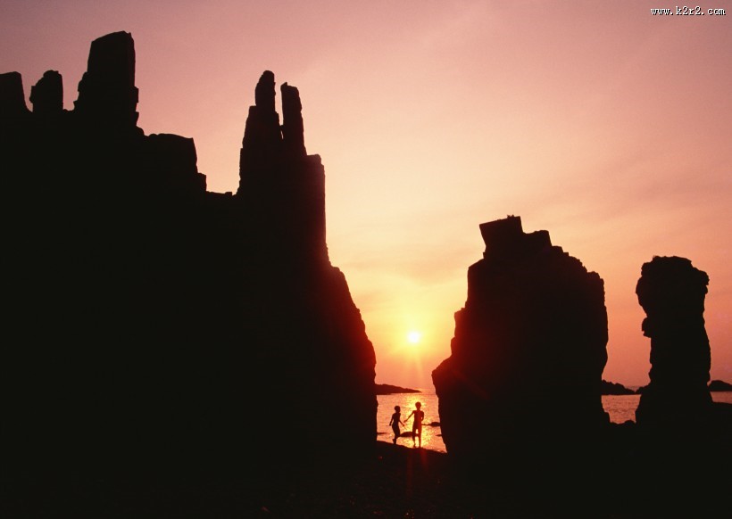 人与夕阳图片大全