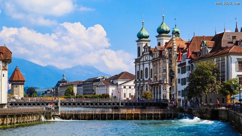 瑞士卢塞恩城市风景图片