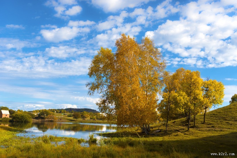 内蒙古乌兰布统公主湖自然风景图片