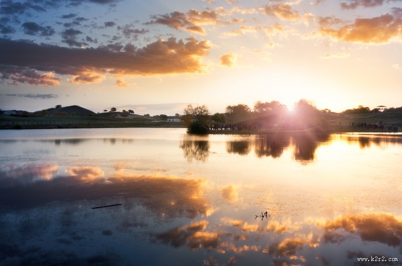 内蒙古乌兰布统公主湖自然风景图片
