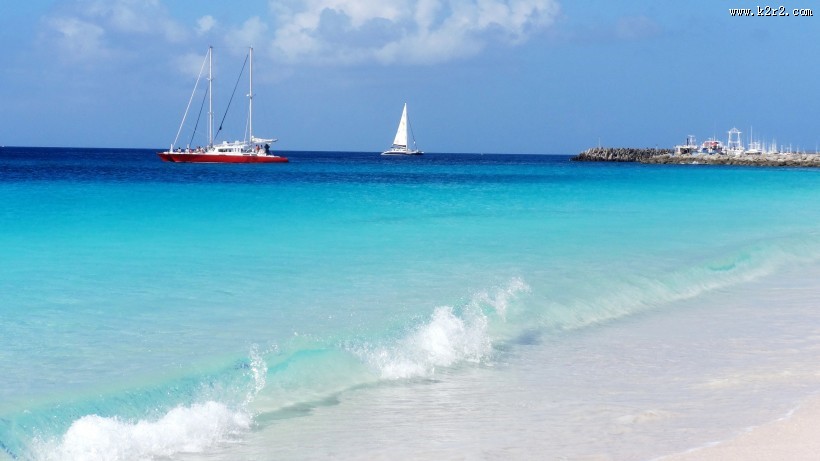巴巴多斯海滩风景图片大全