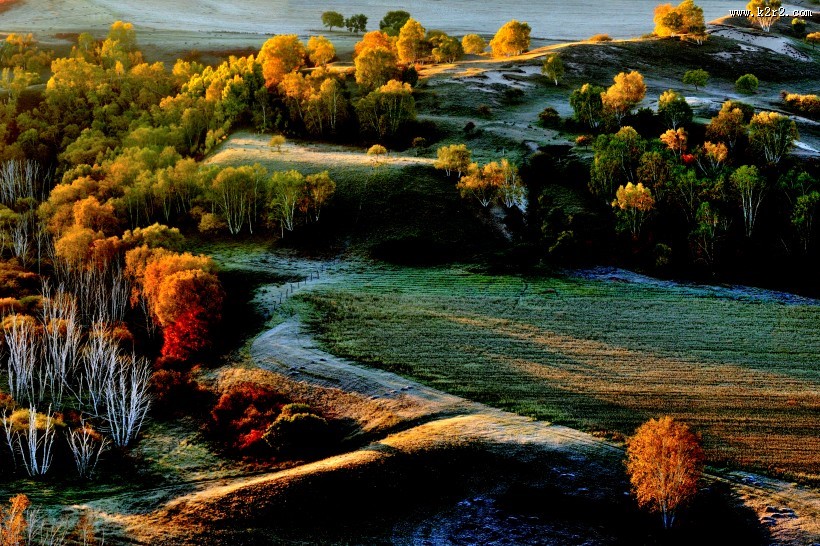 河北张家口坝上唯美秋景图片