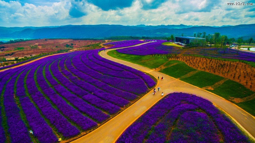 浙江台州航拍弥勒生态山谷风景图片