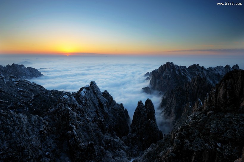 唯美安徽黄山自然风景图片