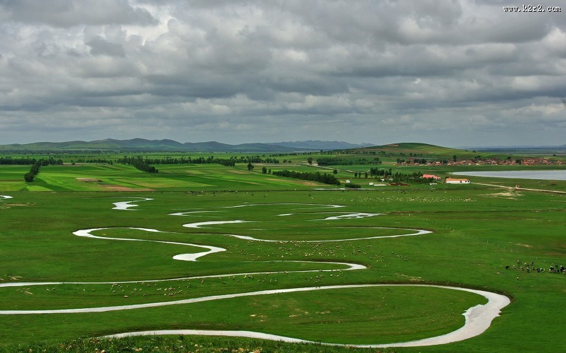 河北沽源坝上草原闪电河自然风景图片