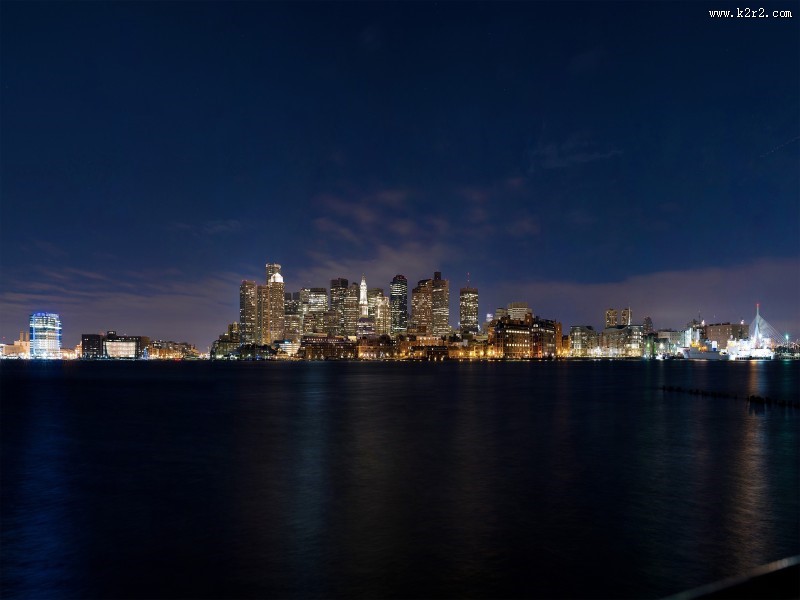 美国波士顿城市夜景图片
